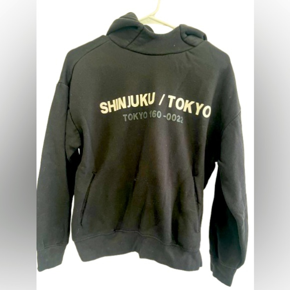 Zara black hooded sweatshirt size 13-14